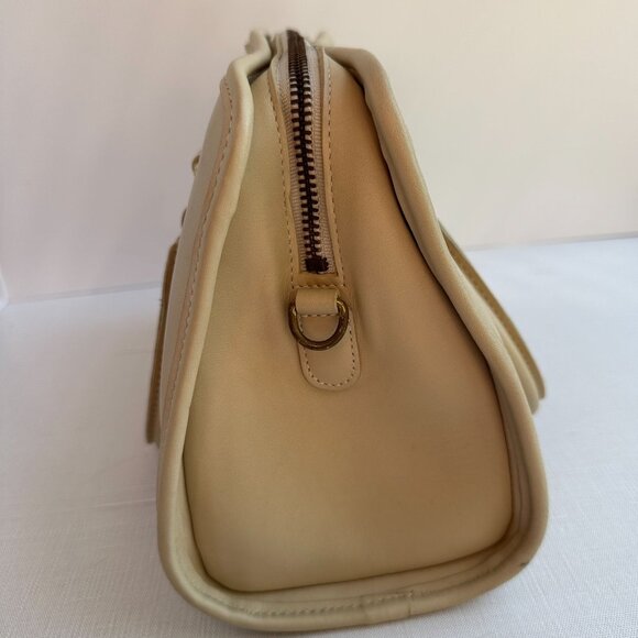 Vintage COACH Beaumont Satchel 9871 Bone Leather Top Handle Crossbody Bag - Picture 5 of 16